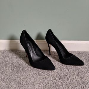 Alice + Olivia Black Suede Pumps